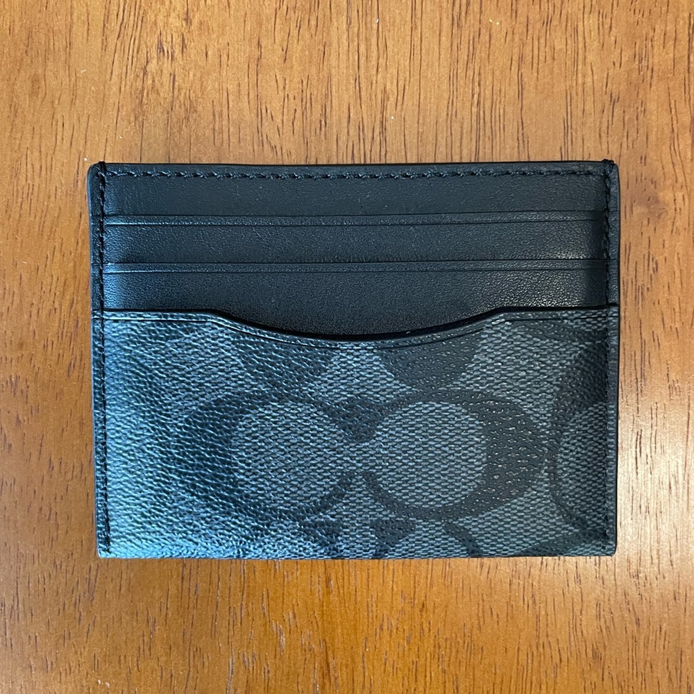 Coach Card Case In Signature Canvas